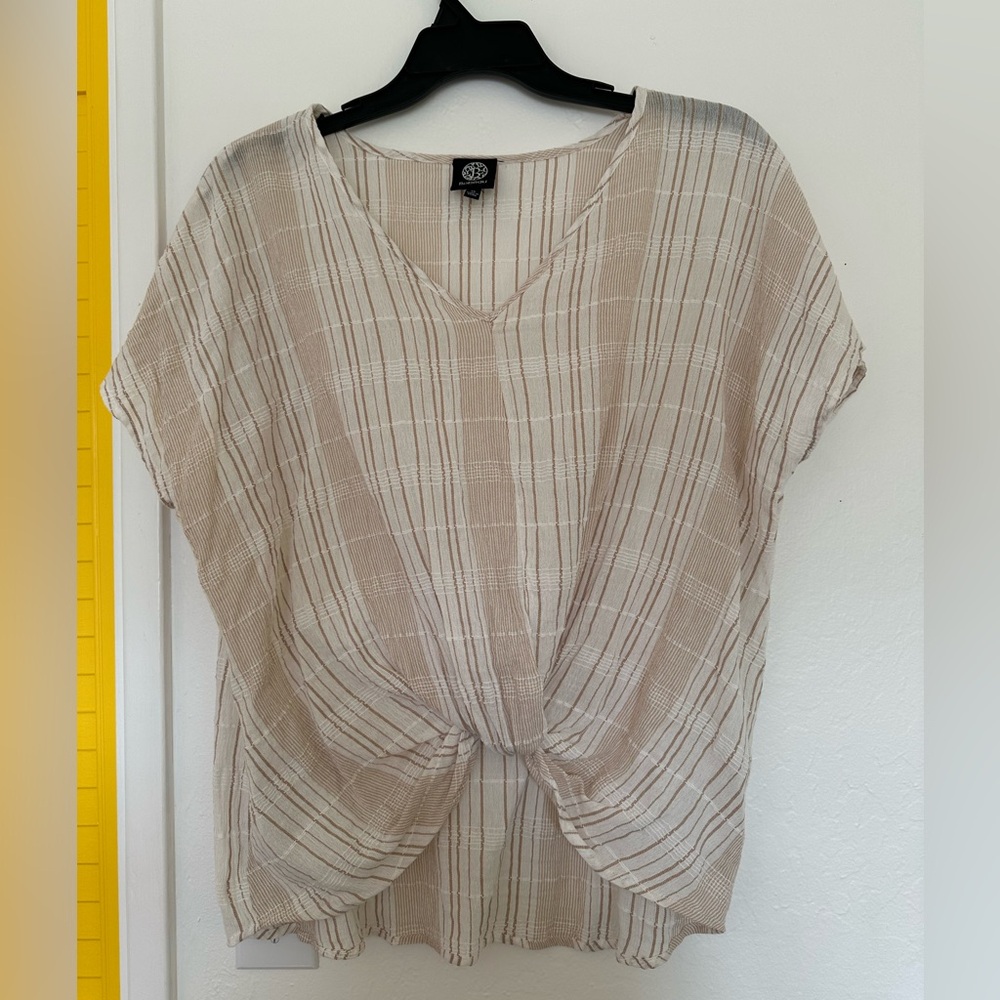 100% COTTON Tucked Cropped Front Lightweight Comfy Top Bobeau Summer Top